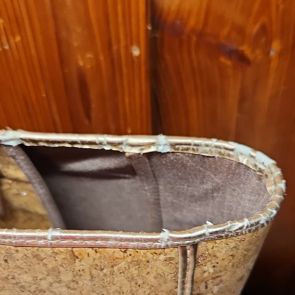 Lilly Pulitzer Tan and Cork Tote Bag with Rose Gold Lining - Picture 5 of 14